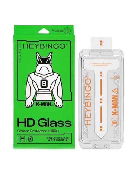 Folie Protectie iPhone 13 PRO MAX HEYBINGO, Cu Kit de Aplicare si Functie de Indepartare a Prafului, X-MAN, Sticla 9H