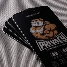 Folie Privacy iPhone 15 HEYBINGO, din Sticla Securizata Duritate 9H, Nu Lasa Amprente - Livrare 24h 2