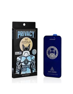 Folie sticla securizata Privacy pentru iPhone 15 Pro Max, HEYBINGO, O-FOLD, 9H, anti-spionaj, 9D Full Cover