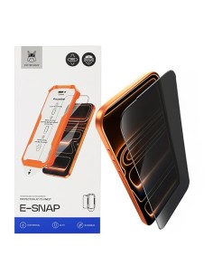 Folie Sticla Privacy iPhone 13 Pro, HEYBINGO, E-SNAP, Cu Kit de Aplicare si Functie Automata de Indepartare a Prafului