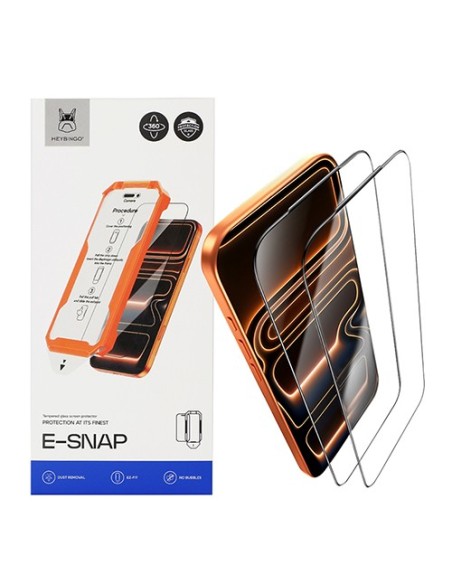 Folie Protectie HD iPhone 13 Pro Max, 2 BUC, HEYBINGO, E-SNAP, Cu Kit de Aplicare si Functie Automata de Indepartare a Prafului