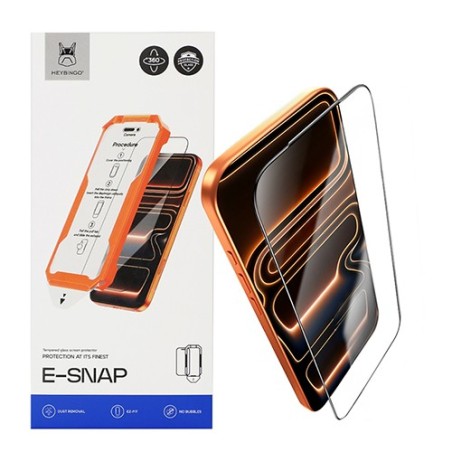 Folie Sticla HD Samsung Galaxy S24, HEYBINGO, E-SNAP, Cu Kit de Aplicare si Functie de Indepartare a Prafului - Livrare 24h