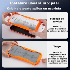 Folie Sticla HD Samsung Galaxy S25 Plus, HEYBINGO, E-SNAP, Cu Kit de Aplicare si Functie de Indepartare a Prafului - Livrare 24h 2