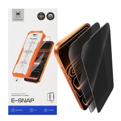 Folie Sticla Privacy Samsung Galaxy S25 Ultra, 2 BUC, HEYBINGO, E-SNAP, Cu Kit de Aplicare si Functie de Indepartare a Prafului