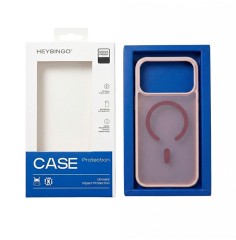 Husa iPhone 17 PRO MAX Roz, HEYBINGO® X-Man, design slim, MagSafe, Anti-Soc, Anti Zgarieturi 2