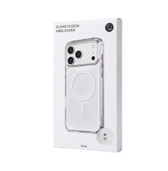 Husa iPhone 17 Alb, HEYBINGO®, design slim, MagSafe, Anti-Soc, Anti Zgarieturi, Clear Fusion Mag Cover 2
