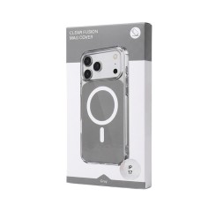 Husa iPhone 17 Gri, HEYBINGO®, design slim, MagSafe, Anti-Soc, Anti Zgarieturi, Clear Fusion Mag Cover 2