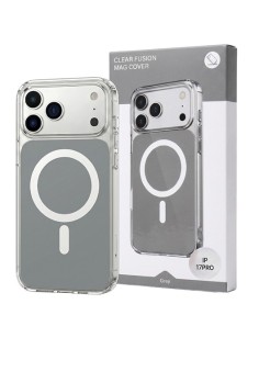 Husa iPhone 17 PRO Gri, HEYBINGO®, design slim, MagSafe, Anti-Soc, Anti Zgarieturi, Clear Fusion Mag Cover