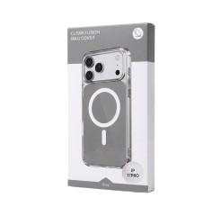 Husa iPhone 17 PRO Gri, HEYBINGO®, design slim, MagSafe, Anti-Soc, Anti Zgarieturi, Clear Fusion Mag Cover 2