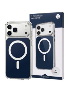Husa iPhone 17 PRO Albastra, HEYBINGO®, design slim, MagSafe, Anti-Soc, Anti Zgarieturi, Clear Fusion Mag Cover