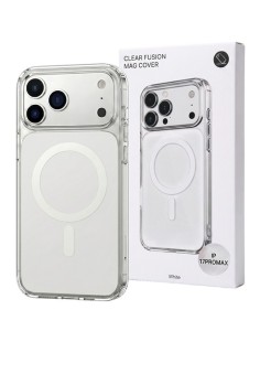 Husa iPhone 17 PRO MAX Alb, HEYBINGO®, design slim, MagSafe, Anti-Soc, Anti Zgarieturi, Clear Fusion Mag Cover
