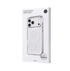 Husa iPhone 17 PRO MAX Alb, HEYBINGO®, design slim, MagSafe, Anti-Soc, Anti Zgarieturi, Clear Fusion Mag Cover 2