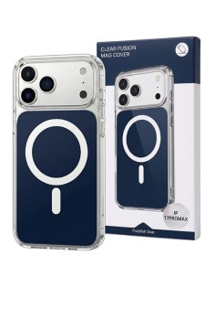 Husa iPhone 17 PRO MAX Albastra, HEYBINGO®, design slim, MagSafe, Anti-Soc, Anti Zgarieturi, Clear Fusion Mag Cover