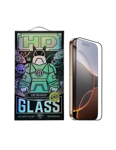 Folie Telefon iPhone 14 PLUS HEYBINGO, 9H RTS HD din Sticla Securizata Antistatica, Cu Kit de Aplicare, Nu Lasa Amprente